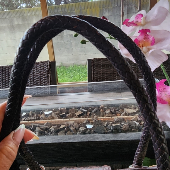 Authentic Brighton straw purse/leather handles - Picture 3 of 10